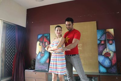 Amisha Patel learns Western Dance from Sandip Soparrkar in Mumbai
