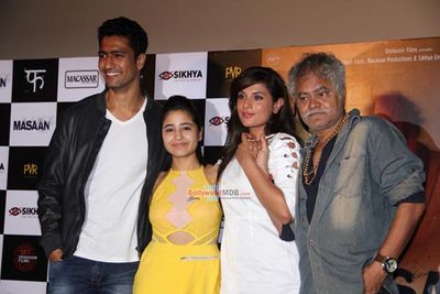 Richa Chadda, Vicky Kaushal, Sanjay Mishra, Shweta Tripathi at the Trailer Launch of Film 'Masaan'
