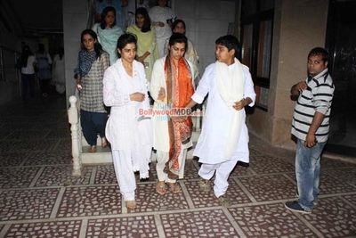 Bollywood Celebs at prayer meet of Producer Amit Mehra (Prakash Mehra's son) in Mumbai