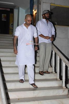 Bollywood Celebs at prayer meet of Producer Amit Mehra (Prakash Mehra's son) in Mumbai