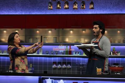 Arjun Kapoor shoots for Farah Khan's cookery show Farah Ki Daawat in Mumbai