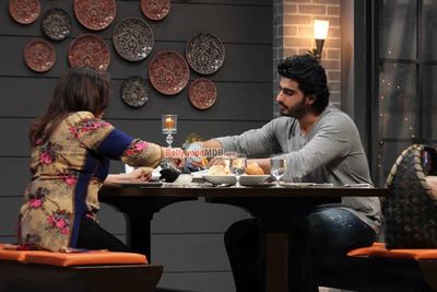 Arjun Kapoor shoots for Farah Khan's cookery show Farah Ki Daawat in Mumbai