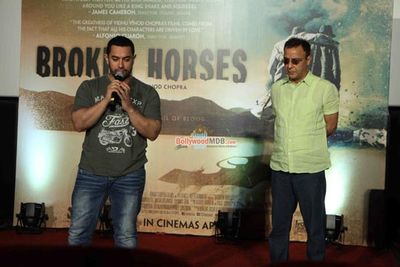 Amitabh Bachchan and Aamir Khan at the trailer launch of Vidhu Vinod Chopra's maiden Hollywood film