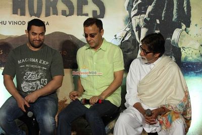 Amitabh Bachchan and Aamir Khan at the trailer launch of Vidhu Vinod Chopra's maiden Hollywood film