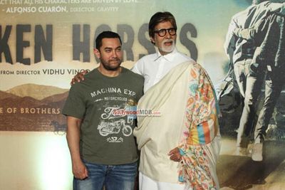 Amitabh Bachchan and Aamir Khan at the trailer launch of Vidhu Vinod Chopra's maiden Hollywood film