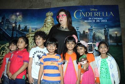 Bolly Celebs along with their children at the special screening of film 'Cinderella'