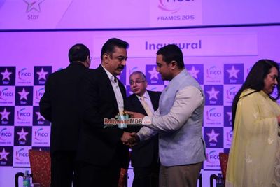 Aamir Khan with Kamal Haasan at the Inaugural Session of FICCI Frames 2015