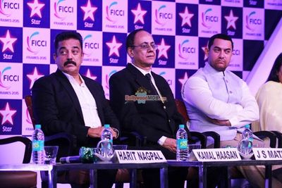 Aamir Khan with Kamal Haasan at the Inaugural Session of FICCI Frames 2015