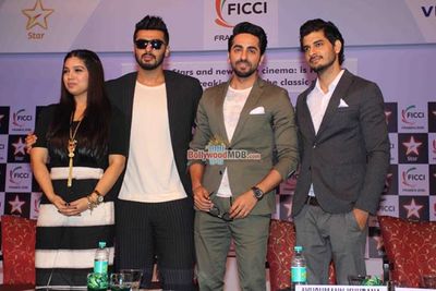 Arjun Kapoor, Ayushman Khurana, Bhumi Pednekar, Tahir Raj Bhasin at Day 3 of FICCI Frames 2015