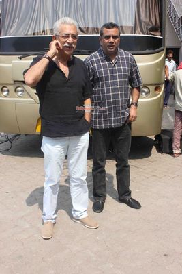Naseeruddin Shah, Paresh Rawal and Anu Kapoor at media interaction of their film 'Dharam Sankat Mein'