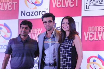 Ranbir Kapoor and Anushka Sharma at the launch of Bombay Velvet - The Game by Nazara Games