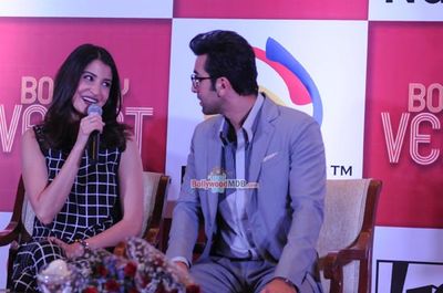 Ranbir Kapoor and Anushka Sharma at the launch of Bombay Velvet - The Game by Nazara Games
