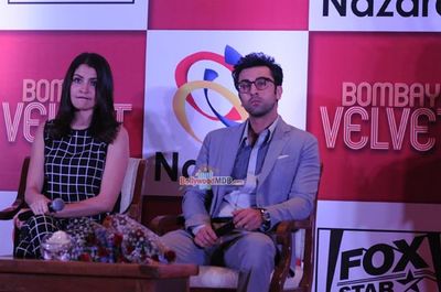 Ranbir Kapoor and Anushka Sharma at the launch of Bombay Velvet - The Game by Nazara Games