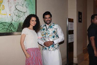 Kangana Ranaut and R. Madhavan Snapped at film 'Tanu Weds Manu Returns' Media Interviews in Mumbai