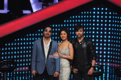 Himesh Reshammiya, Sunidhi Chauhan, Mika Singh at the Launch of & TV's New Music Reality Show