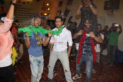 Varun Dhawan with Remo D'Souza during a Music Video Shoot for film 'Any Body Can Dance 2 (ABCD 2)'