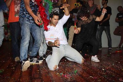 Varun Dhawan with Remo D'Souza during a Music Video Shoot for film 'Any Body Can Dance 2 (ABCD 2)'