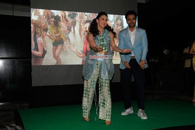 Jackky Bhagnani and Lauren Gottlieb at film 'Welcome 2 Karachi' music launch