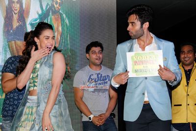 Jackky Bhagnani and Lauren Gottlieb at film 'Welcome 2 Karachi' music launch