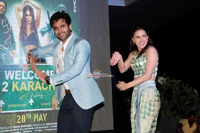 Jackky Bhagnani and Lauren Gottlieb at film 'Welcome 2 Karachi' music launch