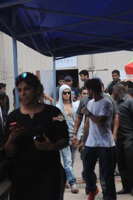 Tiger Shroff snapped on the sets of film 'Baaghi' at Mehboob Studios in Mumbai