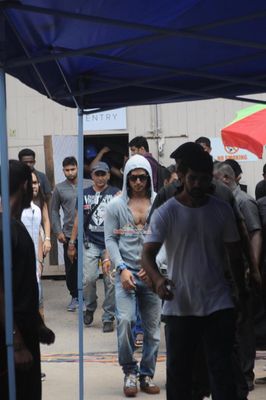 Tiger Shroff snapped on the sets of film 'Baaghi' at Mehboob Studios in Mumbai