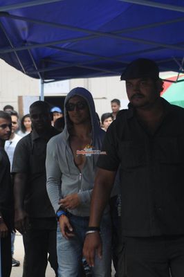 Tiger Shroff snapped on the sets of film 'Baaghi' at Mehboob Studios in Mumbai