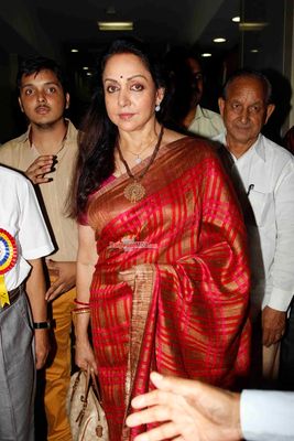 Hema Malini with author Sangeeta Bajpai during the launch of the book 'Choo Lein Aasman'