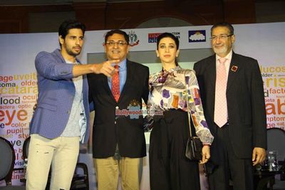 Siddharth Malhotra and Karisma Kapoor at panel discussion of World Diabetes Day