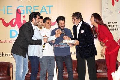Amitabh Bachchan, Anil Kapoor, Varun Dhawan at Shilpa Shetty Kundra's book Launch 'The Great Indian Diet'