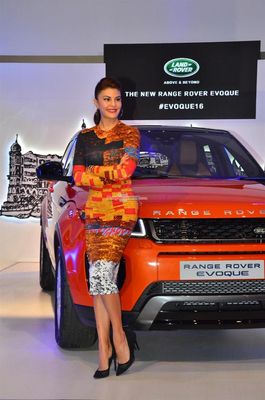 Jacqueline Fernandez at the launch of the new Range Rover Evoque at the Jaguar Land Rover showroom