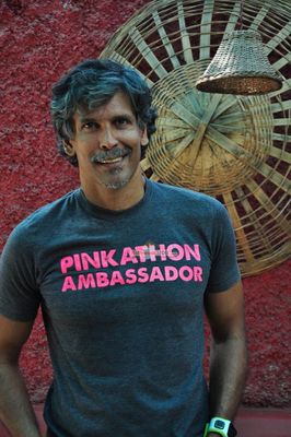 Bipasha Basu with Pinkathon Founder Milind Soman at Mumbai SBI Pinkathon press announcement