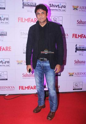 Varun Dhawan, Vidya Balan and Riteish Deshmukh along with Top Marathi Cinema Celebs at Ajeenkya DY Patil University Marathi Filmfare Awards 2014