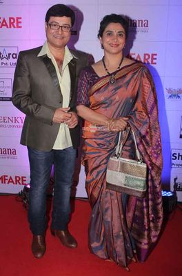 Varun Dhawan, Vidya Balan and Riteish Deshmukh along with Top Marathi Cinema Celebs at Ajeenkya DY Patil University Marathi Filmfare Awards 2014