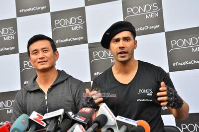 Varun Dhawan and Baichung Bhutia shoot Ponds Men ad