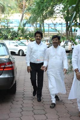 Bollywood Movie and Music Stars at the prayer meet for late music composer Ravindra Jain