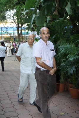 Bollywood Movie and Music Stars at the prayer meet for late music composer Ravindra Jain