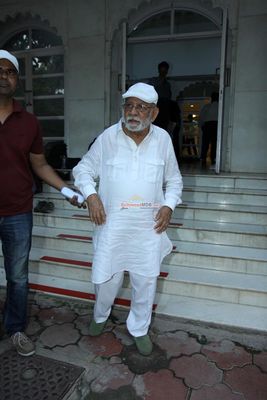 Bollywood Movie and Music Stars at the prayer meet for late music composer Ravindra Jain