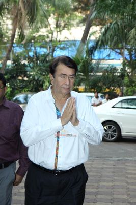 Bollywood Movie and Music Stars at the prayer meet for late music composer Ravindra Jain