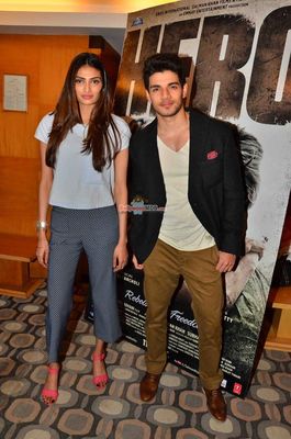 Sooraj Pancholi and Athiya Shetty at Bhasha press meet and film 'Hero' promotions