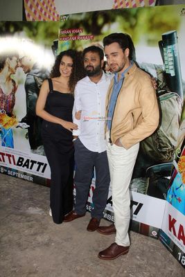 Kangana Ranaut, Imran Khan and Director Nikhil Advani at Press Conference of 'Katti Batti'