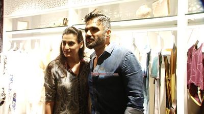 Suniel Shetty and Kalki Koechlin at the High Fashion store Launch of  Kashish Infiore
