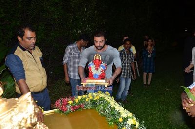 Salman Khan with his family at their Ganpati Visarjan