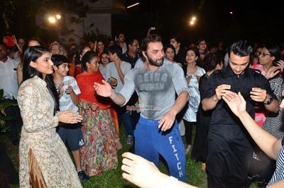 Salman Khan with his family at their Ganpati Visarjan