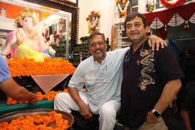 Mahesh Manjrekar visits Nana Patekar's Ganpati at his residence