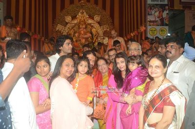 Aishwarya Rai Bachchan and Vidya Balan snapped at GSB Ganpati