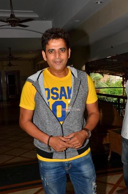 Ravi Kishan and Ajaz Khan at Kalini Mini Marathon press meet