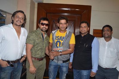 Ravi Kishan and Ajaz Khan at Kalini Mini Marathon press meet