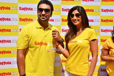Shilpa Shetty with Husband Raj Kundra at the World Heart Day Celebrations