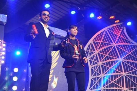 Indian Boxer Mary Kom with Raj Kundra at launch of SFL's new company 'PRO SFL'